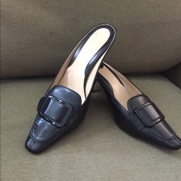 Cole Haan Kitten Heels With Buckle Detail - Picture 1 of 7